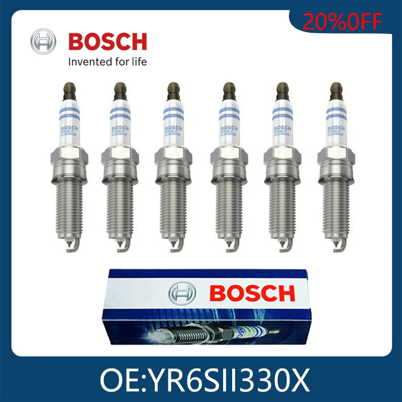

BOSCH Genuine 6pcs Double Iridium Spark Plugs For HONDA ACURA DODGE Accord IX VIII Civic 0242140523 YR6SII330X Car Removal Tool