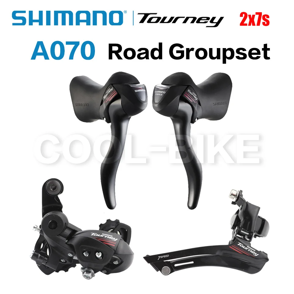 SHIMANO TOURNEY A070 2x7 Speed Groupset Front Rear Derailleur