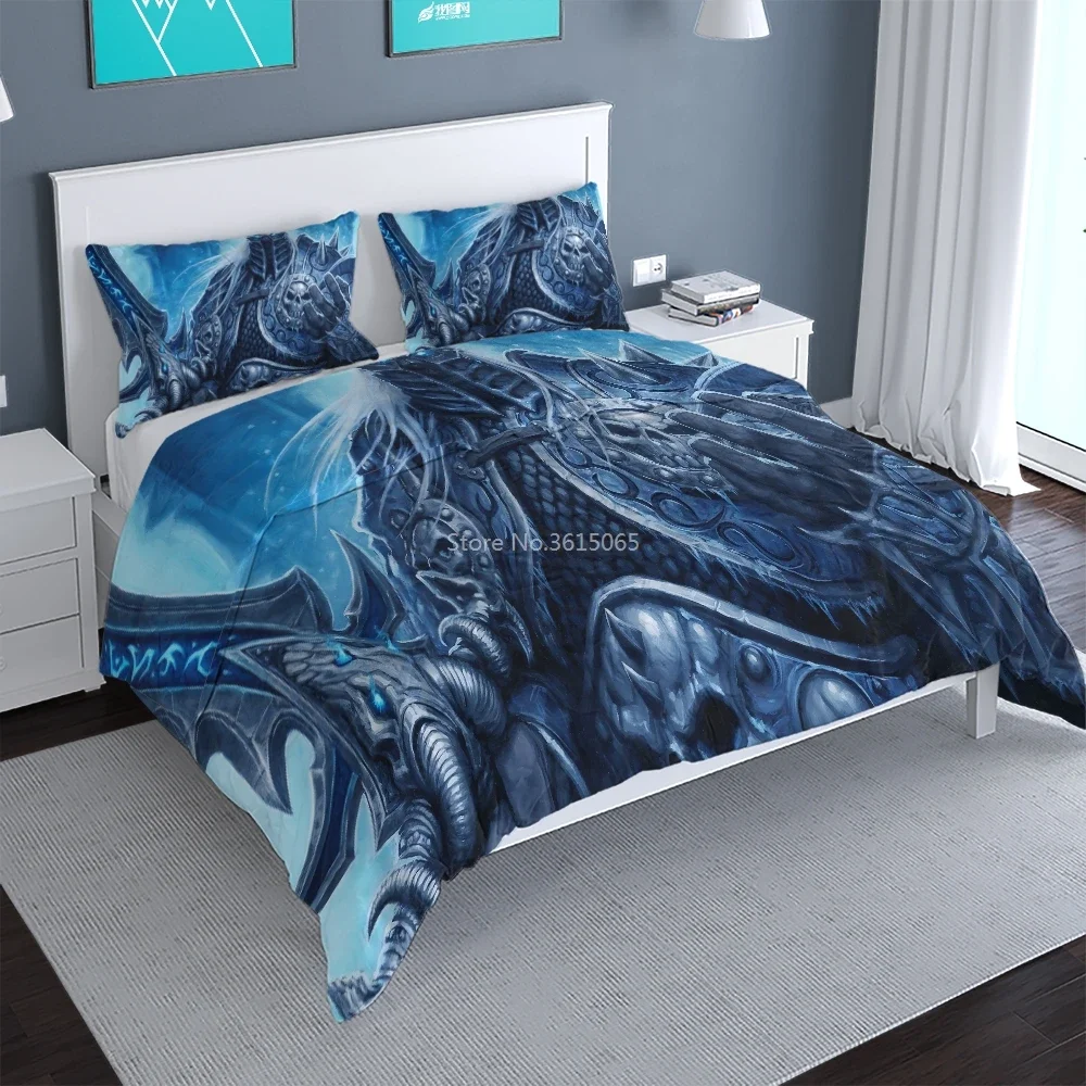 Hot Game World of Warcraft Tribal Flag Logo Duvet Cover Set with Pillowcases 3d Bedding Set Bed Linen Bedclothes Twin Queen King 4