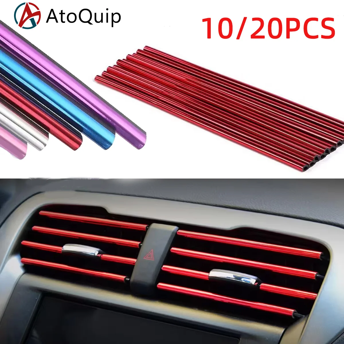 General Motors เครื่องปรับอากาศ Vent แถบตกแต่งภายในอุปกรณ์สี Bright Electroplating อุปกรณ์ตกแต่งรถยนต์ 1