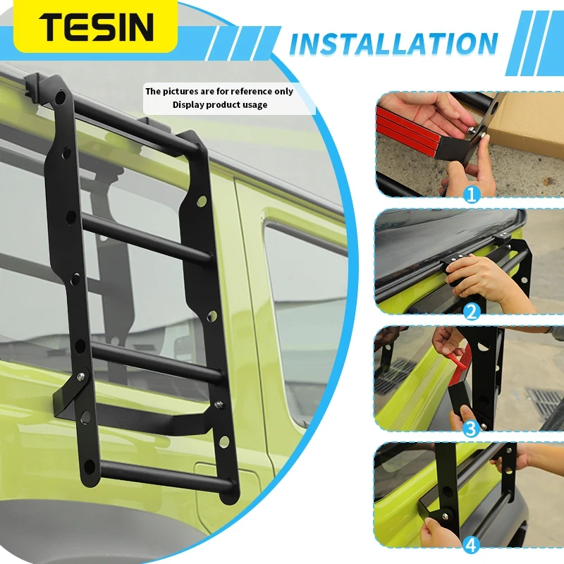 테신 리어 윈도우 확장 클라이밍 래더 브래킷 보호 프레임 (스즈키 짐니 2019 2020 2021 2022 2023 2024 2025 2026 용)