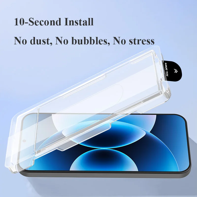 Lereach Tempered Glass Screen Protector with Auto-Align HD Clarity and Dust-Free Positioning Box