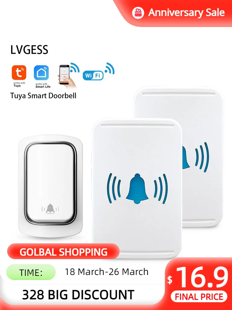 Smart Wireless Wi Fi Door Bell Door Bell Wifi Smart Life Wifi Smart