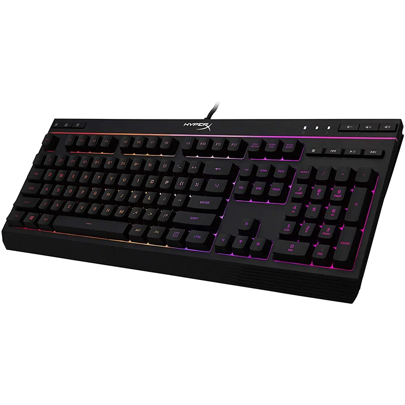 Hyperx Alloy Core Rgb Membrane Gaming Keyboard Comfortable Quiet Silent  Keys With Rgb Led Lighting Effects Dedicated Media Keys - Keyboards -  AliExpress