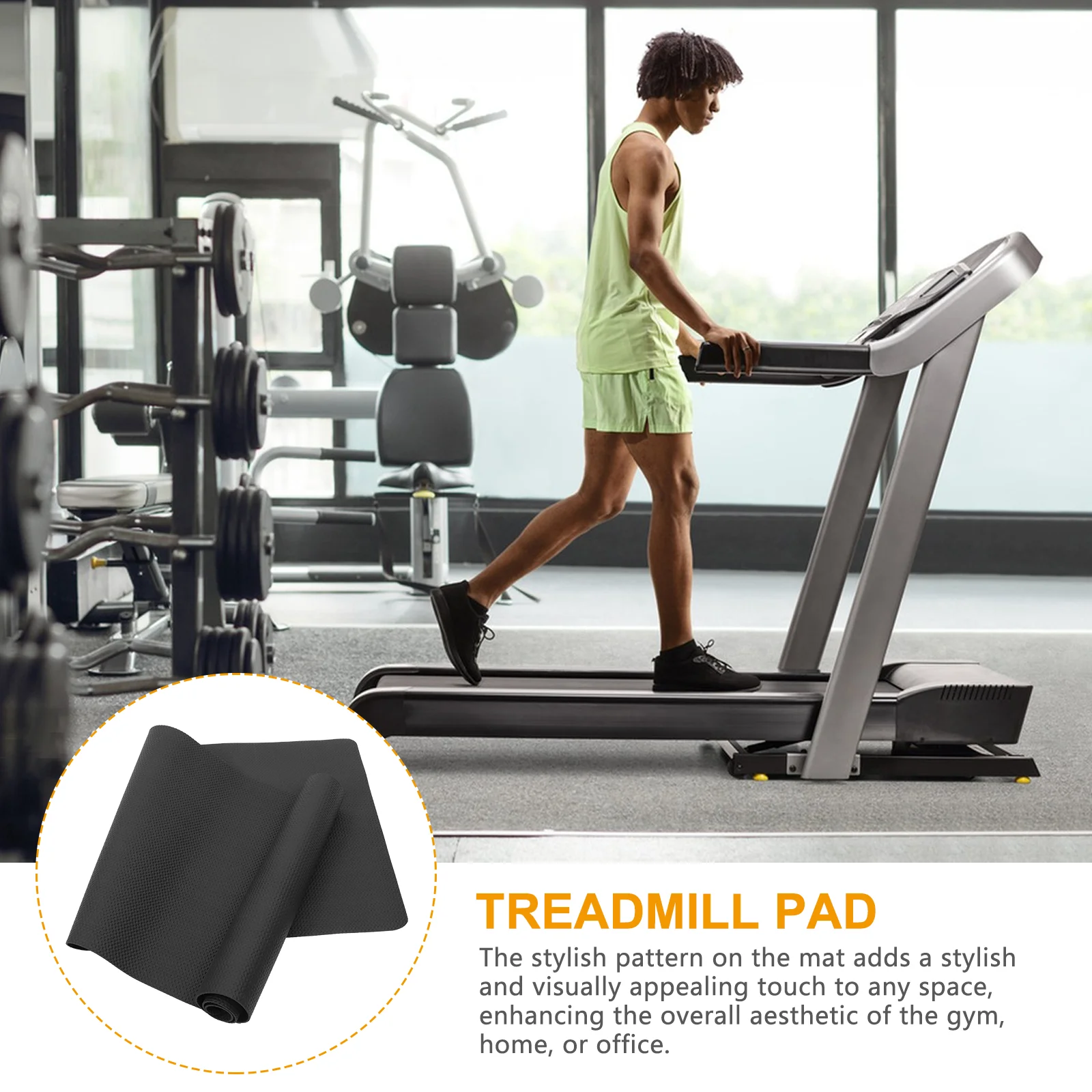 Treadmill Sound Insulation Pad Mat Carpet Gym Dumbbel Exercise Equipment Mats Nbr Rubber Workout