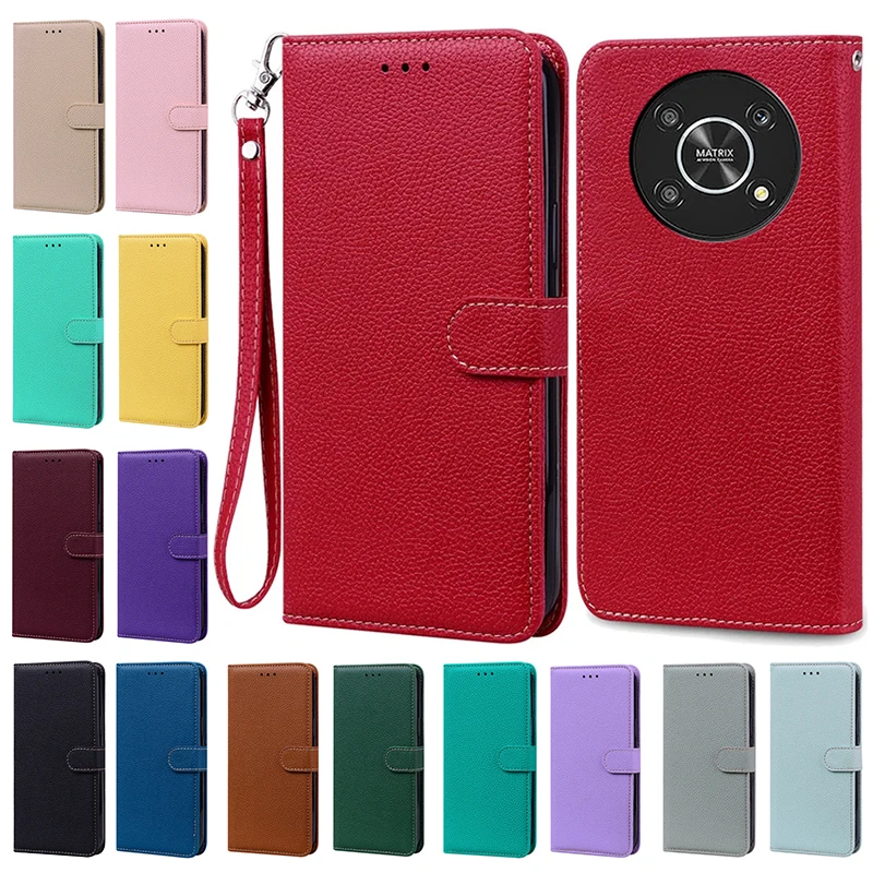 

For Honor Magic4 Lite Case Magic 4 Lite 5G Cover ANY-LX1 ANY-LX2 ANY-LX3 Luxury Leather Wallet Flip Phone Case Fundas 6.81 inch