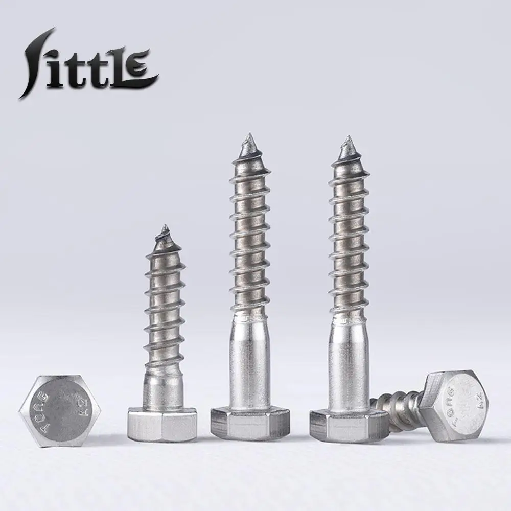 

316 Stainless Steel Hexagonal Self-tapping Long Tooth Wood Screws M6 M8 M10 M12 Outer Hexagonal Self-drilling Screw Tornillos