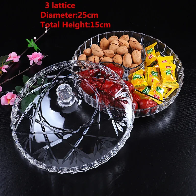 Transparent Acrylic Snack and Candy Dish with Cover