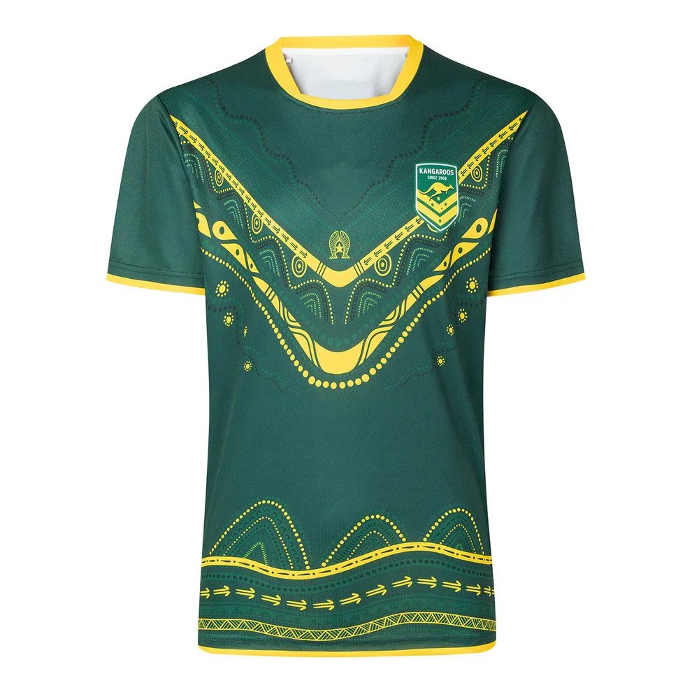 AUSTRALIAN KANGAROOS MEN'S RUGBY JERSEY TRAINING SINGLET Size:S-5XL