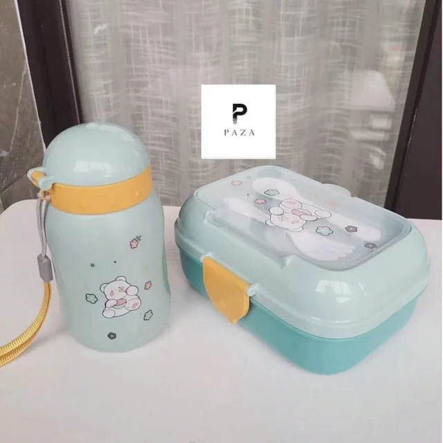 Taza de agua de la Caja de almuerzo de dibujos animados(envío aleatorio de color)