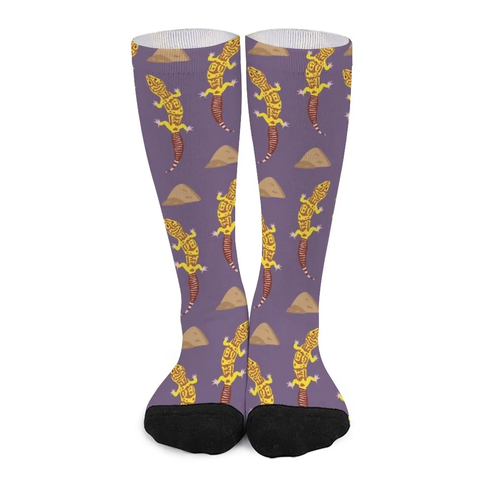 Leopard Gecko Pattern Socks Ankle socks woman Running socks man Crossfit socks moving stockings gecko buddy w tail socks men socks