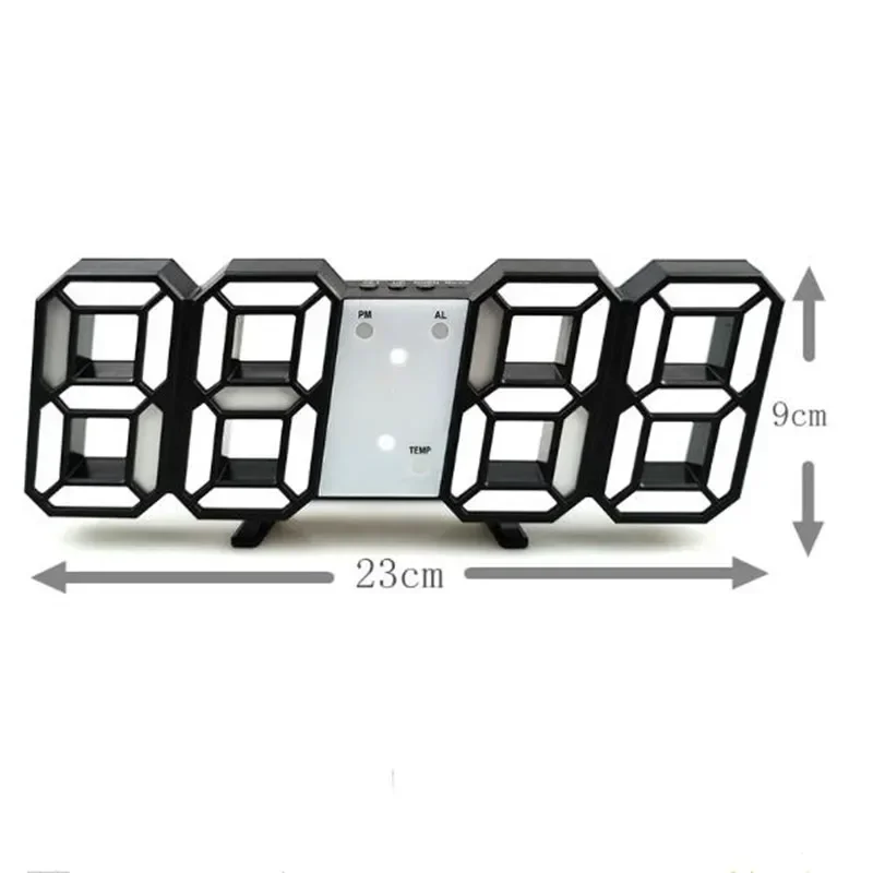 Electronic Digital Wall Clock Living Room Bedroom Decoration Decor Watches Home and Decoration Led Modern Alarm Interior Desk