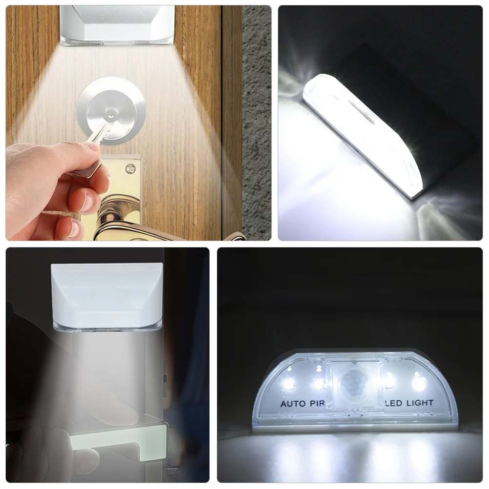 Induction Light Door Lock LED Lamp Night for Stairway Auto Keyhole Sensor Motion
