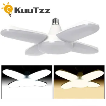 LED 선풍기 블레이드 타이밍 램프, 접이식 180 ° LED 산업용 전구 램프, 가정용 천장 조명, 차고 조명, E27, 85-265V, 28W