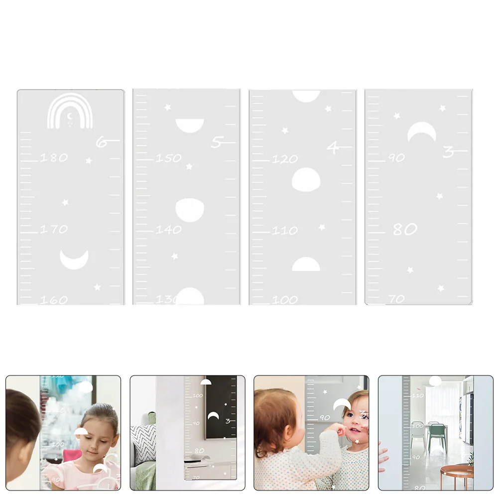 

Mirror Height Stickers Decal for Wall Decorate Children Wood Growth Chart Kids Toddler Home