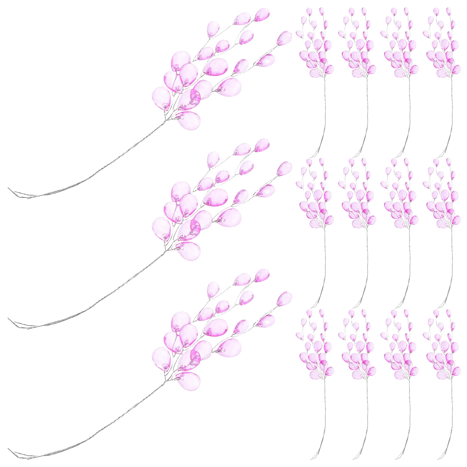 

50 Pcs Water Drop Beaded Garland Artificial Flowers Fake Plant Ornaments DIY Accessories