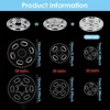 90Sets Plastic Sew-on Snap Buttons Invisible Snap Fasteners Buttons Round Clear Press Button for Sewing Clothing DIY Craft 3
