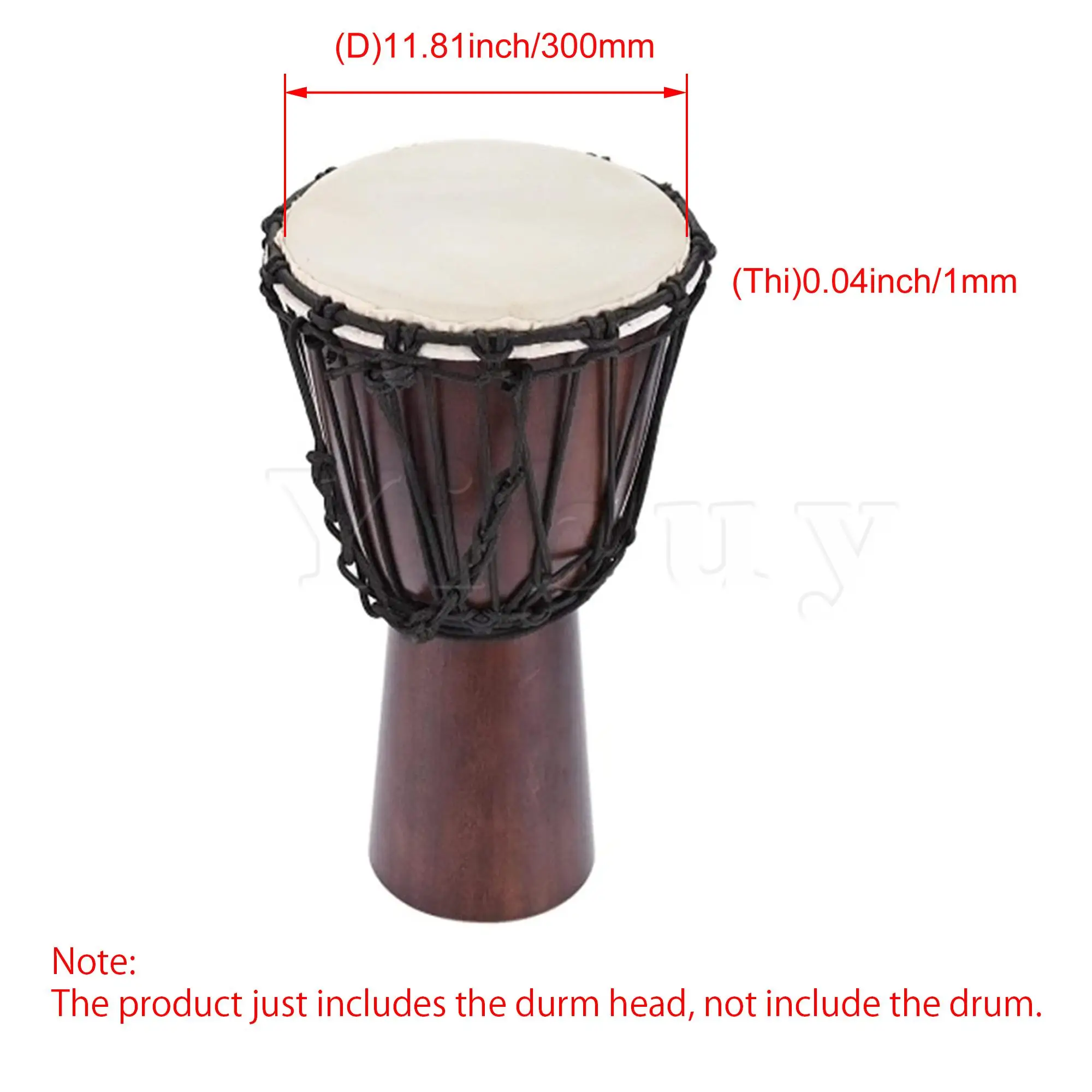 Yibuy 2PCS Beige Goatskin Goat Skin Drums Head For