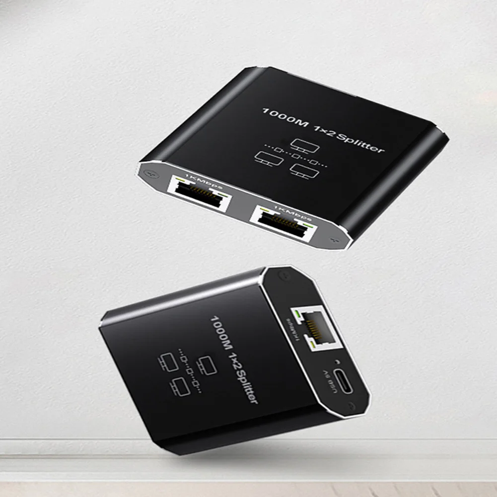 Ethernet Splitter 1 To 2 1000Mbps Internet Cable Splitter Gigabit Network Splitter Gigabit RJ45 LAN Network Extension