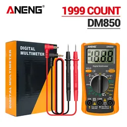 Enhanced Digital Multimeter with Automatic 1999 Counts and Comprehensive Testing Capabilities (Yellow with box)