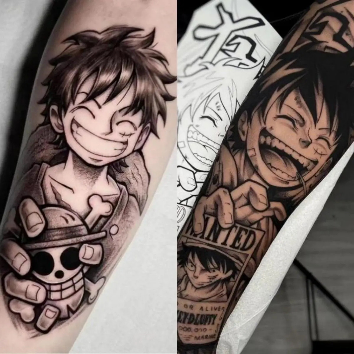 Ein Stück Ruffy Anime temporäre Tattoos Kawaii wasserdichte Tattoo  Aufkleber Cartoon niedlichen Körper Kunst gefälschte Tätowierung für Frauen  Männer Geschenke
