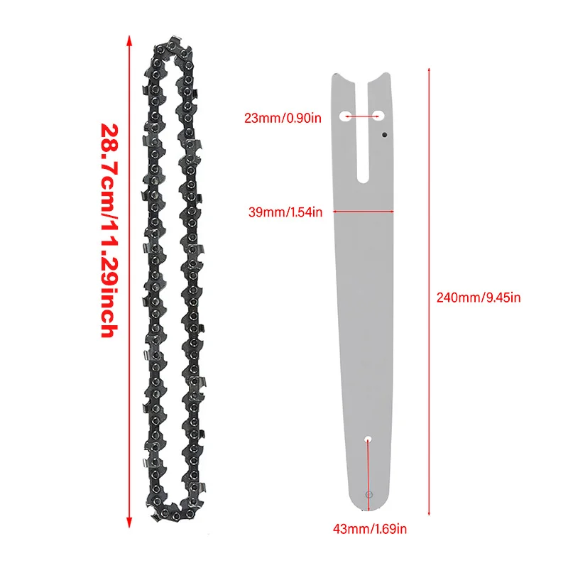 Chainsaw Chain 2/3/4 PCS 8 inch Metal Chainsaw Chain 1/4