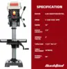 10-Inch Drill Press 6.0 Amp 3/4 HP Bench Drill Press 5-Speed Benchtop Drilling Machine with LED Work Light 2