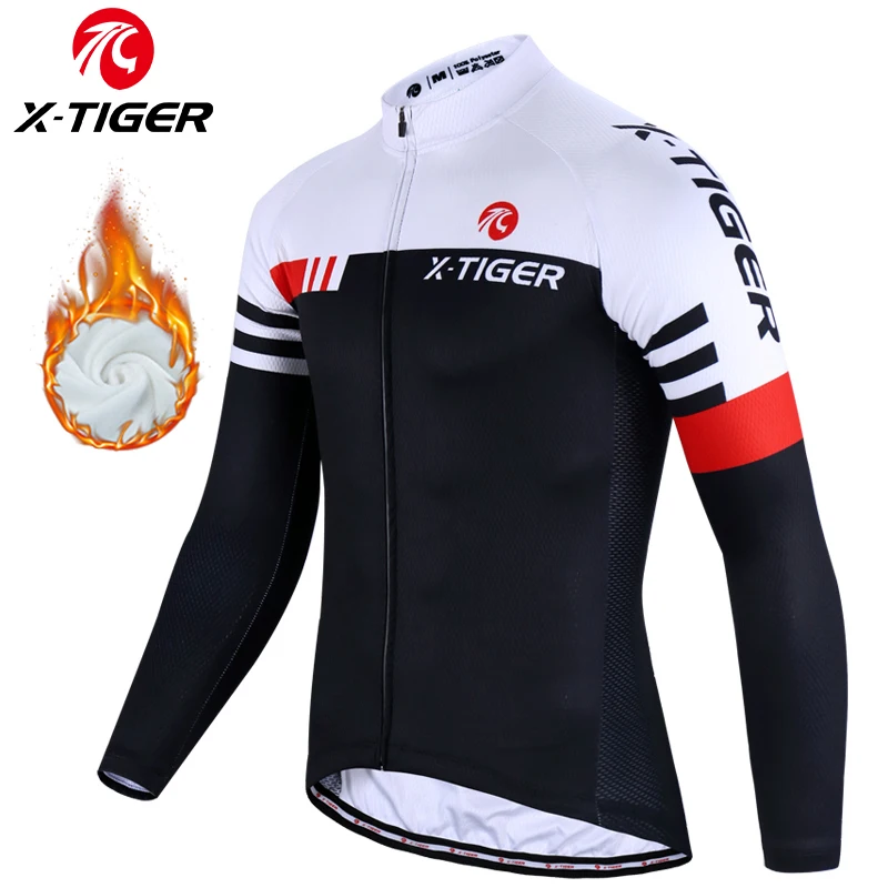 Fahrradtrikot Radtrikot Langarm Herren Winter Warm Fleece Schnelltrocknendes Atmungsaktiv