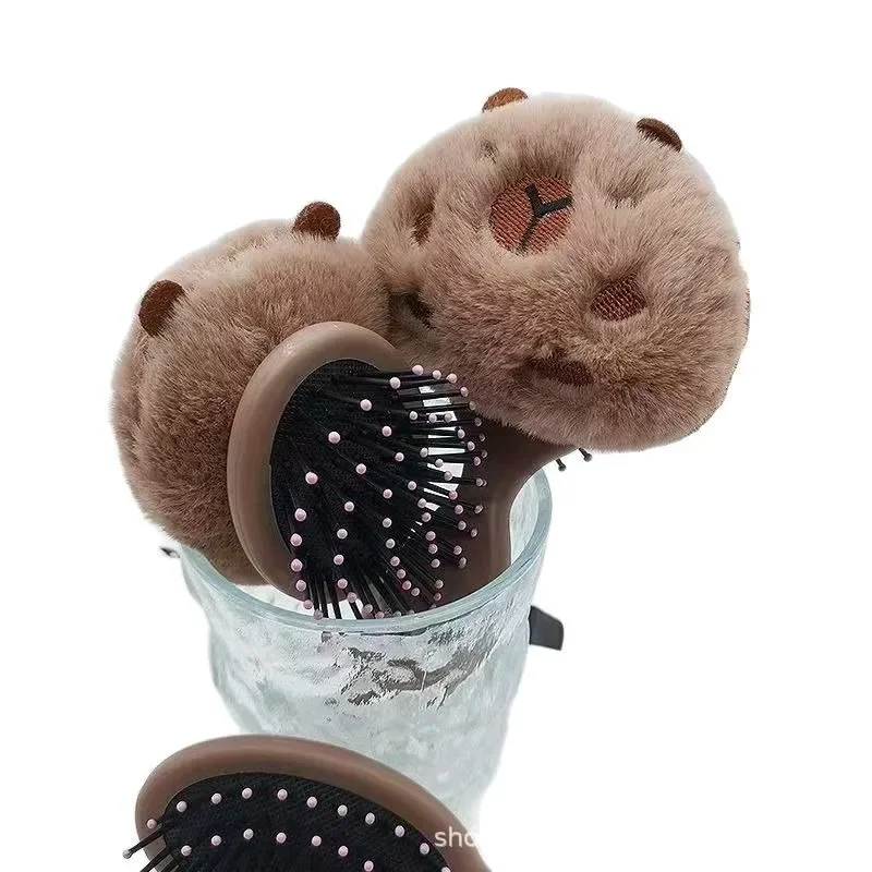 1-10PCS Cute Capybara Air Cushion Hair Brush Portable Mini Head Massage Comb Student Travel Fluffy Airbag Hair Comb Styling Tool