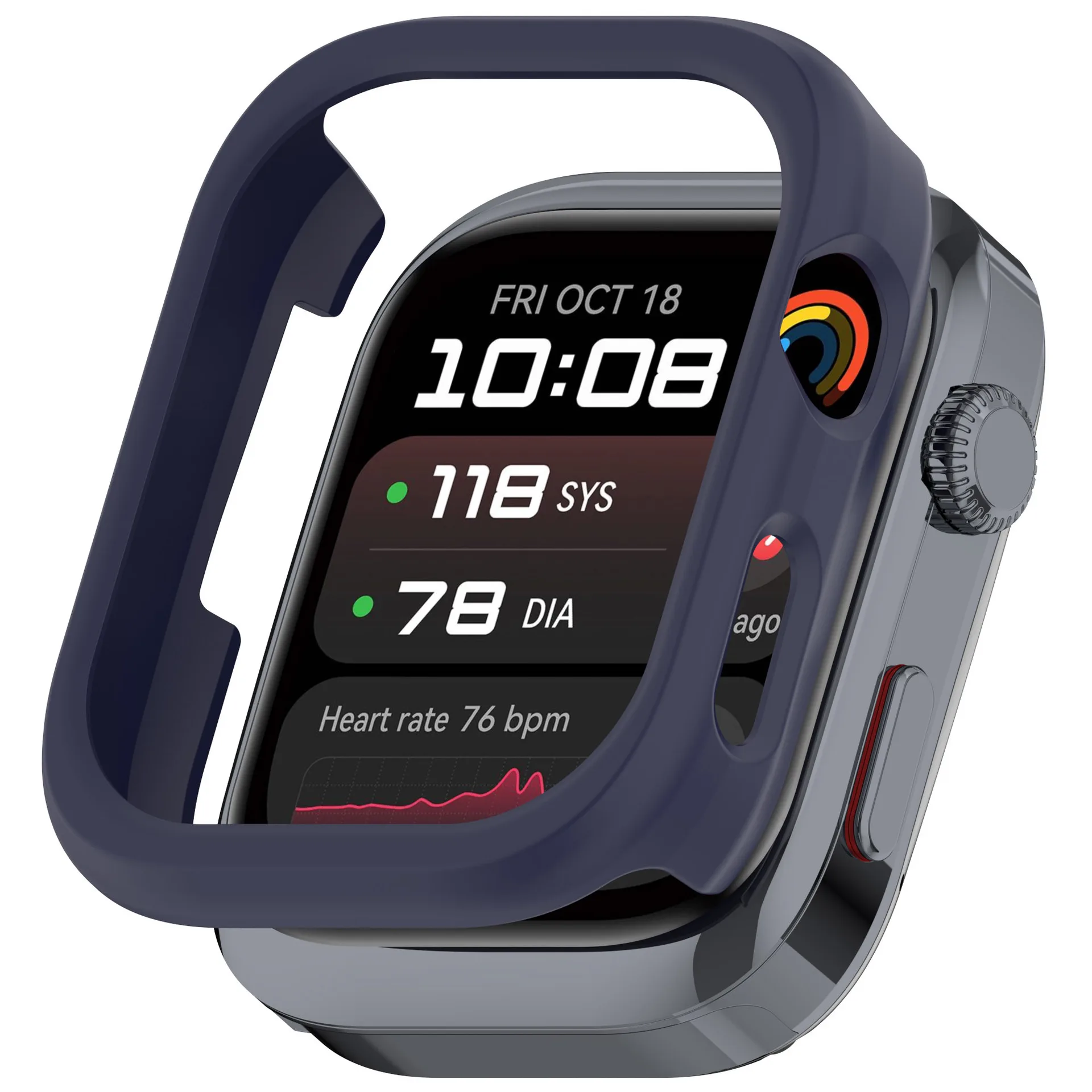 Silicone Sports Band with Magnetic D Buckle and PC Hollow Case - Universal Fit Bracelet