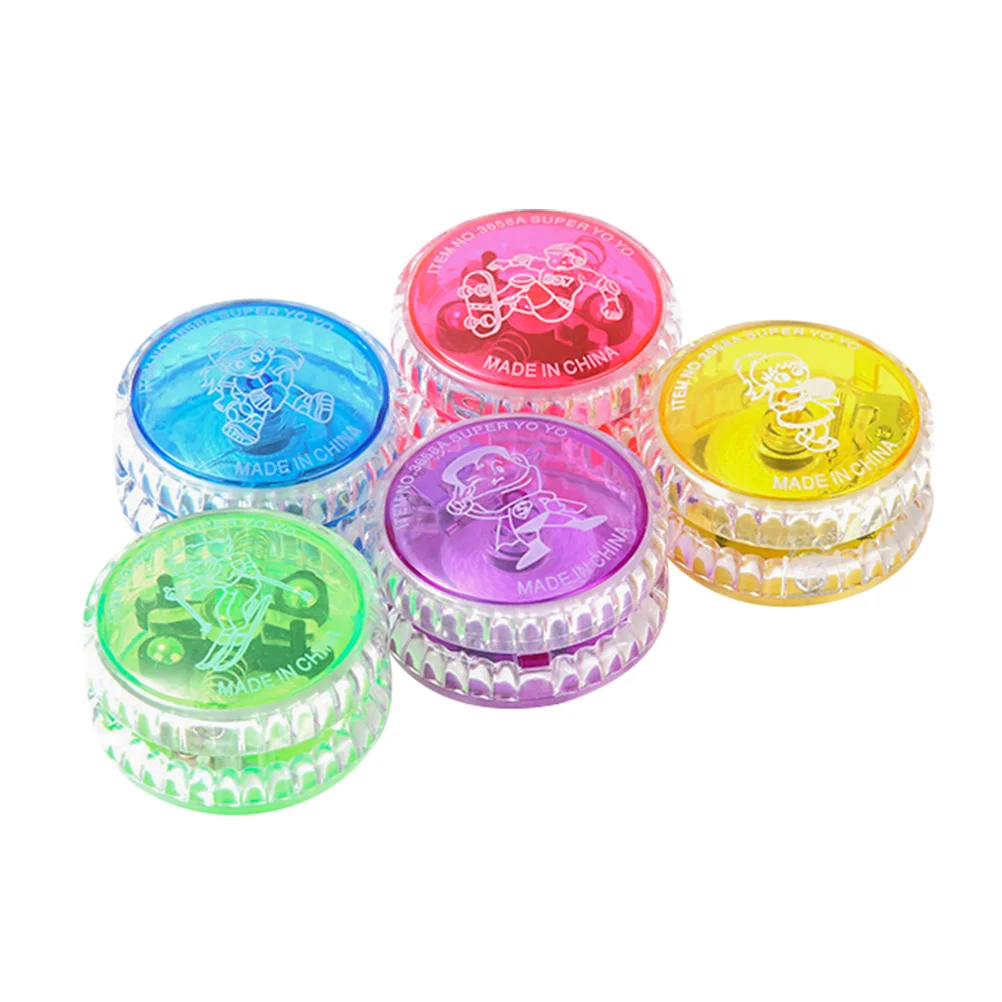 5 Pcs Glow Beginners Creative Toys Responsive Ball Yoyo Gift Plastic Flash Child