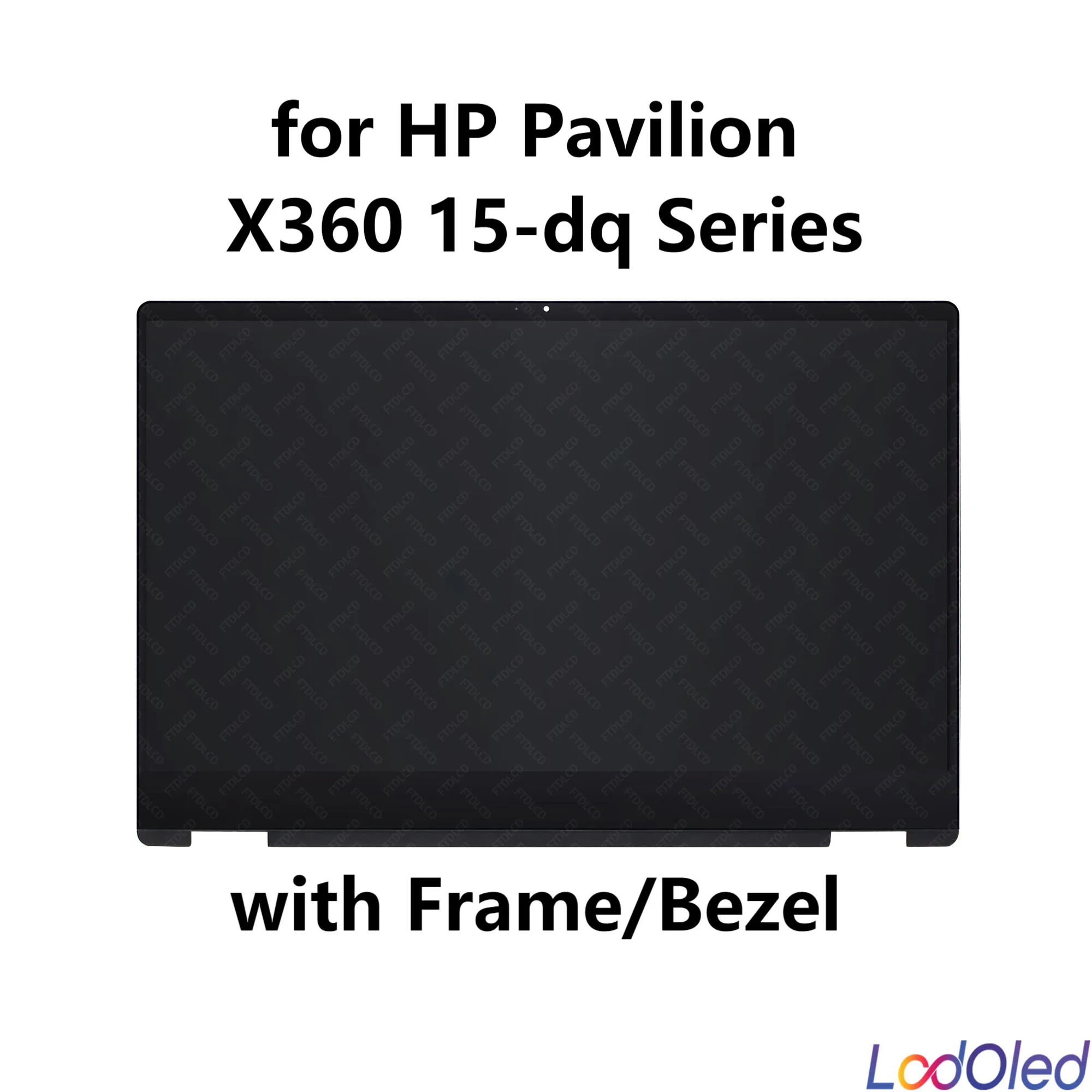 HP 파빌리온용 LCD 디스플레이 터치 스크린 유리 디지타이저 어셈블리, 15-dq0035nr 15-dq0051nr 15-dq0075nr 15-dq0076nr 15-dq0077nr