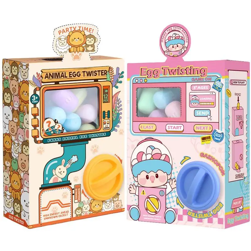 Children Gashapon Machine Mini Claw Arcade Crane Cartoon Doll Blind Box Egg Twisting DIY Educational Games Toys for Kids Gifts 6