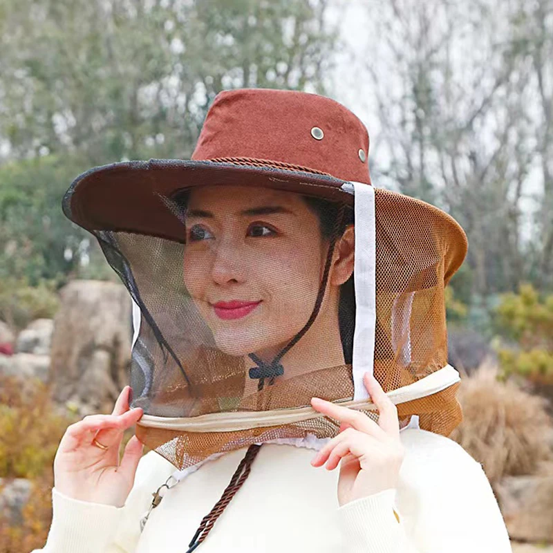 Beekeeping Cowboy Hat Beekeeping Protector Cap Beekeeper Fly Insect Net Cowboy Comfortable Design Anti bee Hat