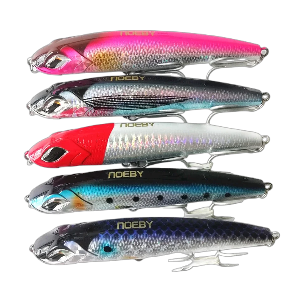 

Noeby 5pcs Sinking Pencil Fishing Lure 115mm 54g Stickbait Wobbler Artificial Hard Bait for Sea Tuna Fishing Lure