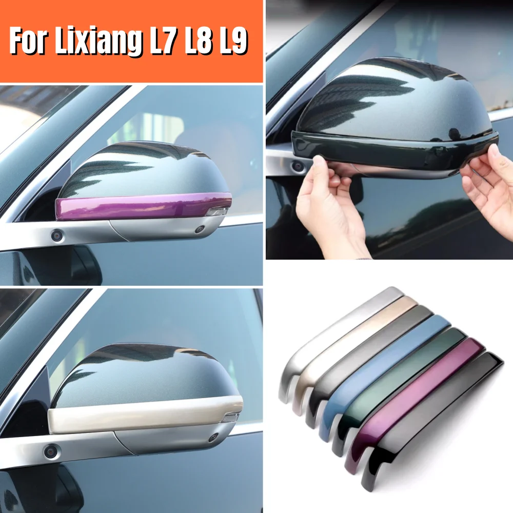 

For Li LiXiang L7 L8 L9 2022 2023 Car Door Rearview Mirror Anti Collision Anti Scratch Protective Strip ABS Sticker Accessories