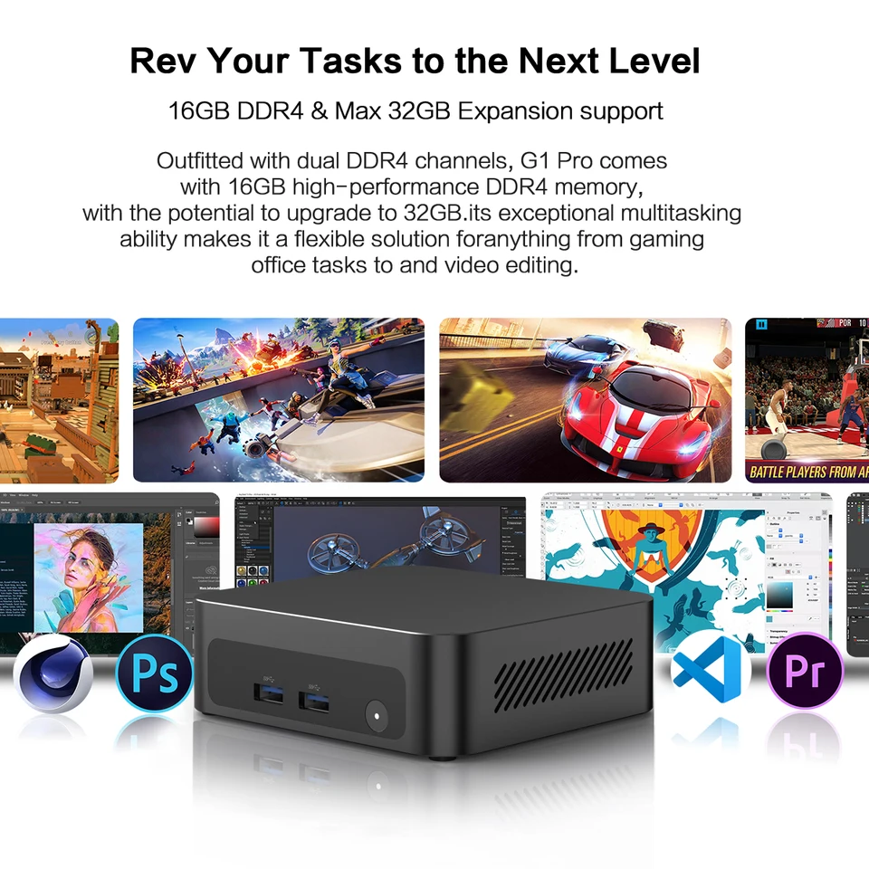 MLLSE G1 Pro Mini PC AMD Ryzen7 5700U DDR4 16GB RAM 512GB SSD