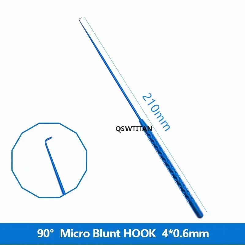 21cm Titanium Micro Nerve Hook Vessel Hook Micro Spatula Dissectors Curette Nerve Teardrop Disserctor