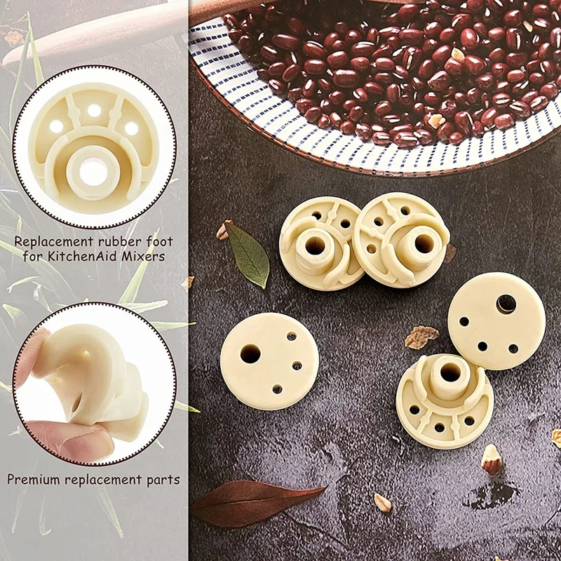 Mixer Accessories 5Pcs Foot Bottom Pad Stand Attachment Replacement Compatible For Kitchenaid 9709707