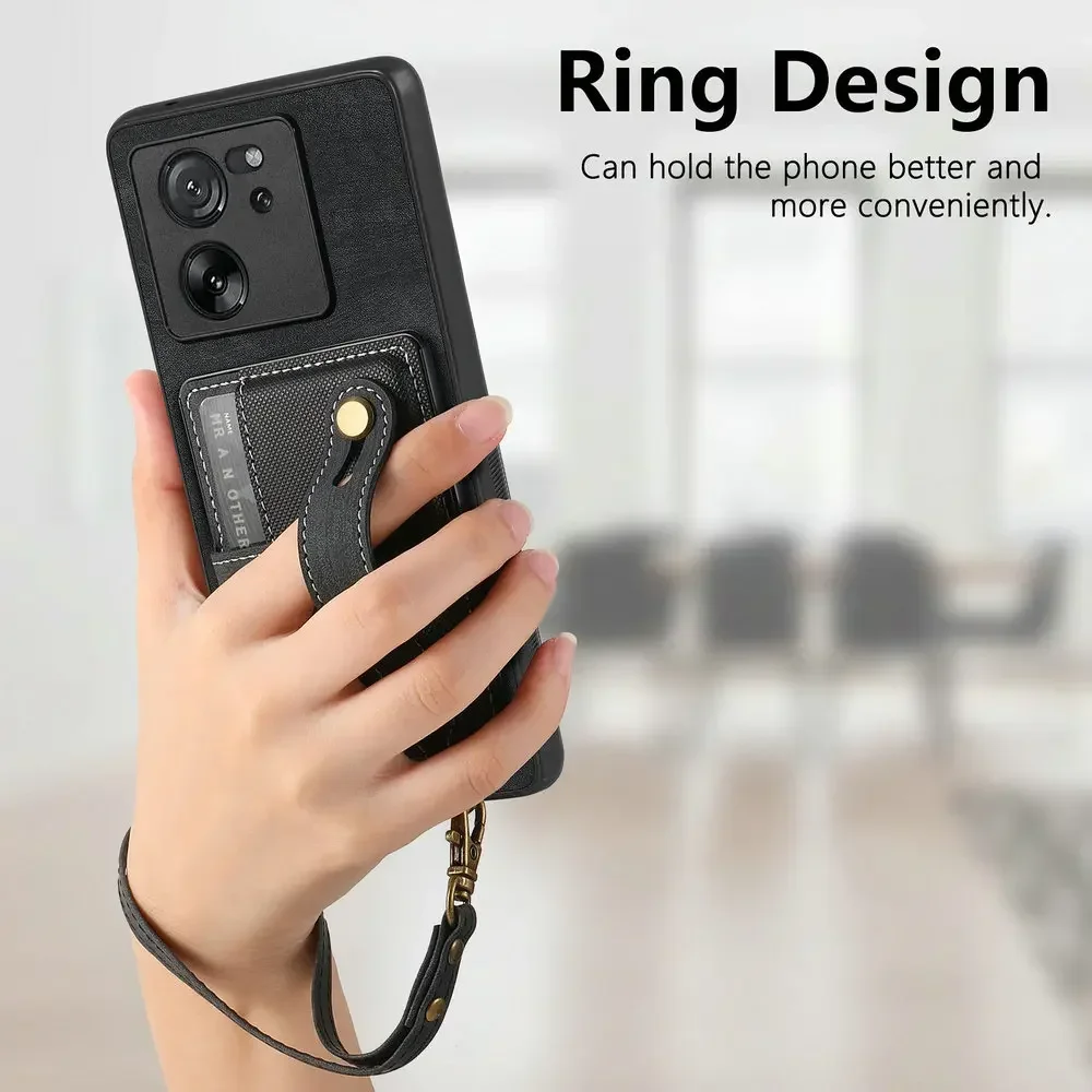 Leather Wallet Wristband Case with Card Holder