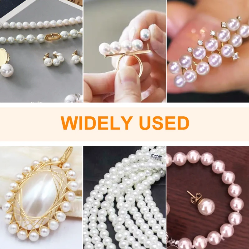Abs Beads Round Shape For Beads Plastic Production Space Diy Hand-soldering 3mm 4mm 5mm 6mm 8mm 10mm 12mm