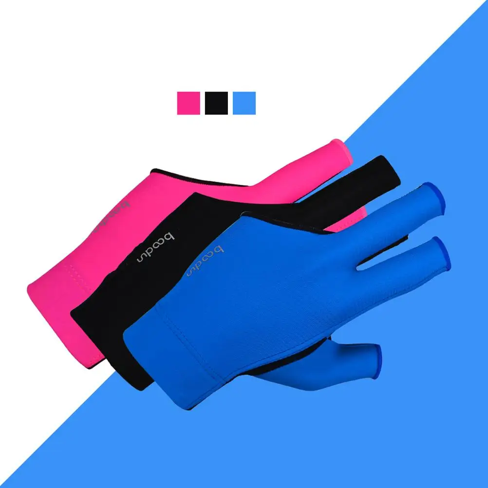 Three Finger Billiards Glove Wear Resistant Anti Slip Sports Cloth Snooker Glove Portable Size Billiard Comfortable