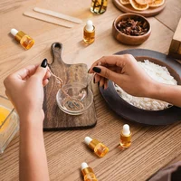 100Pcs Mini Glass Dropper Bottle Bulk Clear Essential Oil Dropper Bottles Small Glass Dropping Sample Containers 1 Ml 2
