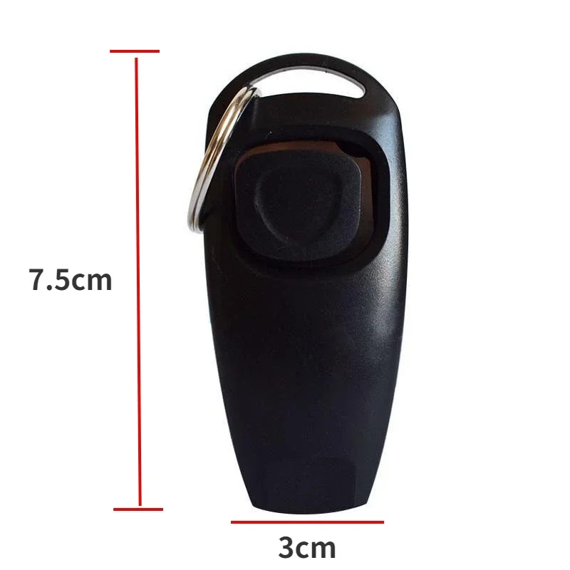Portable Dog Training Whistle Clicker Pet Dog Training Supplies Key Ring