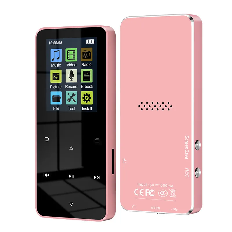 MP4 Player With Bluetooth Built-in Speaker Touch Key FM Radio Video Play  E-book Clock HIFI Metal Touch Key MP3 MP4 Music Player - AliExpress