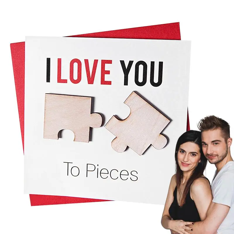 

Valentine's Day Greeting Card Custom Valentines CardLove Puzzle Happy Anniversary Cards Creative Birthday Gifts Accessories