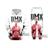Rapper DMX  3D Printed Casual Hoodies Hooded Sweatshirt Pants Jogging Pants Trousers Suit Clothes Women/ Men's  Sets    U01 1
