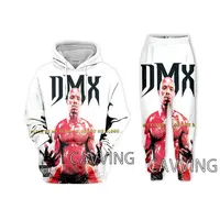 Rapper DMX  3D Printed Casual Hoodies Hooded Sweatshirt Pants Jogging Pants Trousers Suit Clothes Women/ Men's  Sets    U01 1