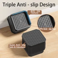 Adjustable Height Furniture Risers - High Load - Bearing, Triple Anti - Slip for Sofa, Bed & Desk 2