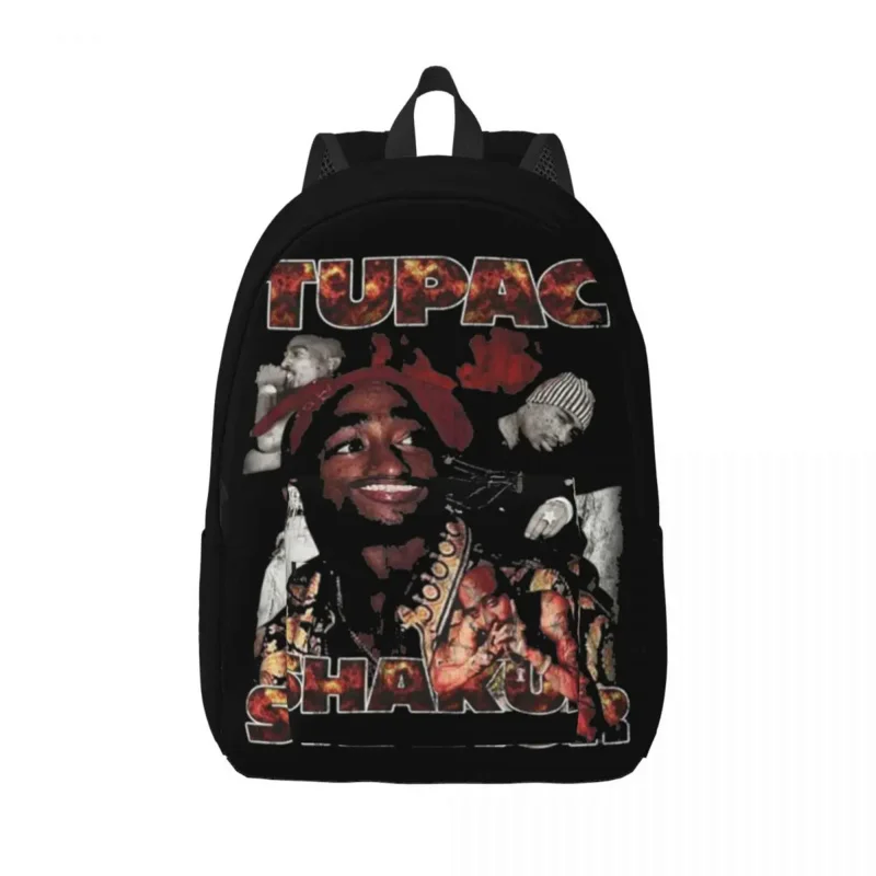 

Винтажный рюкзак Tupac 2pac в стиле 90-х для подростков, походные и дорожные портфели в стиле рэпера, холщовые мешки для ноутбука для мужчин и женщин